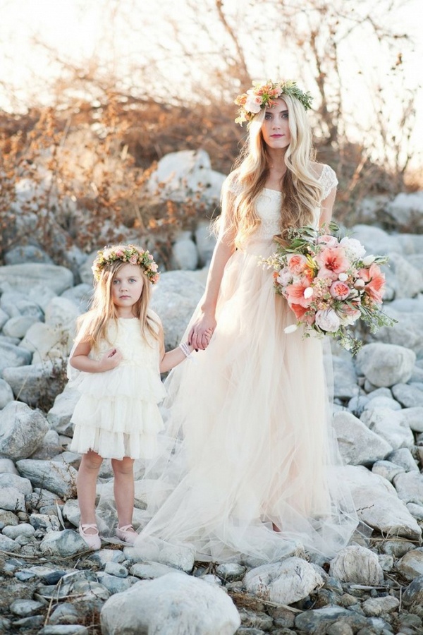 Matching Flower Girl and Wedding Dresses