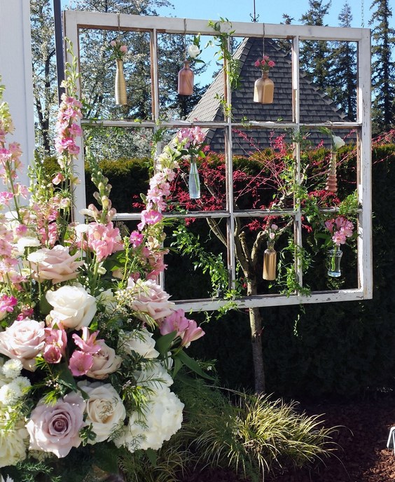 Old Window Wedding Back Drop