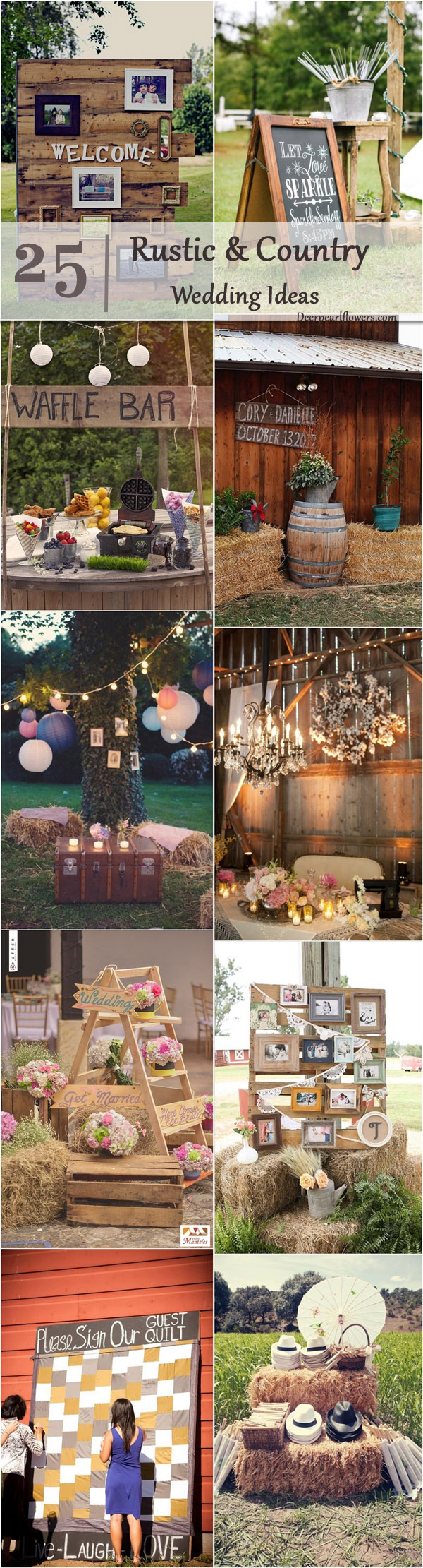 Rustic country wedding decor ideas