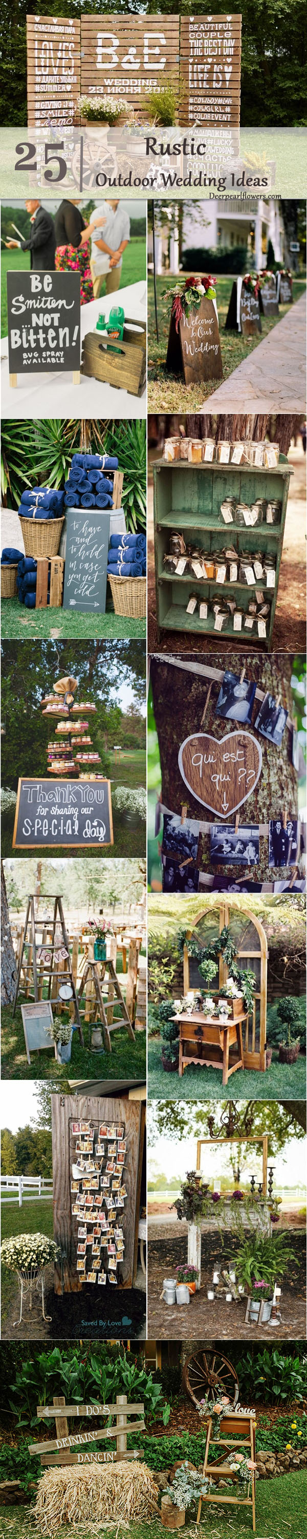 Rustic outdoor wedding decor ideas