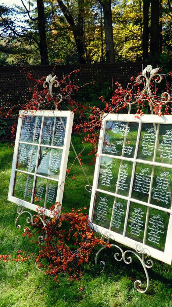 eco window wedding seating chart