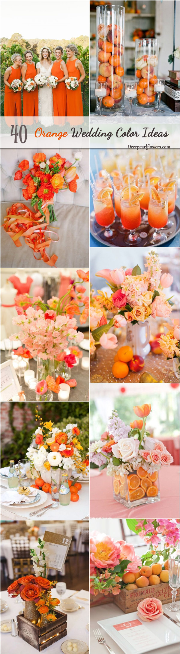 fall orange wedding color ideas