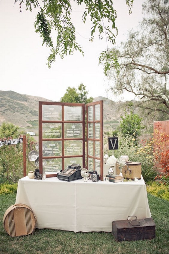 outdoor window wedding table decor