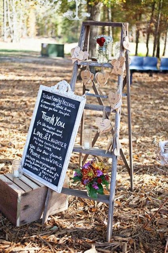 rustic country wedding sign