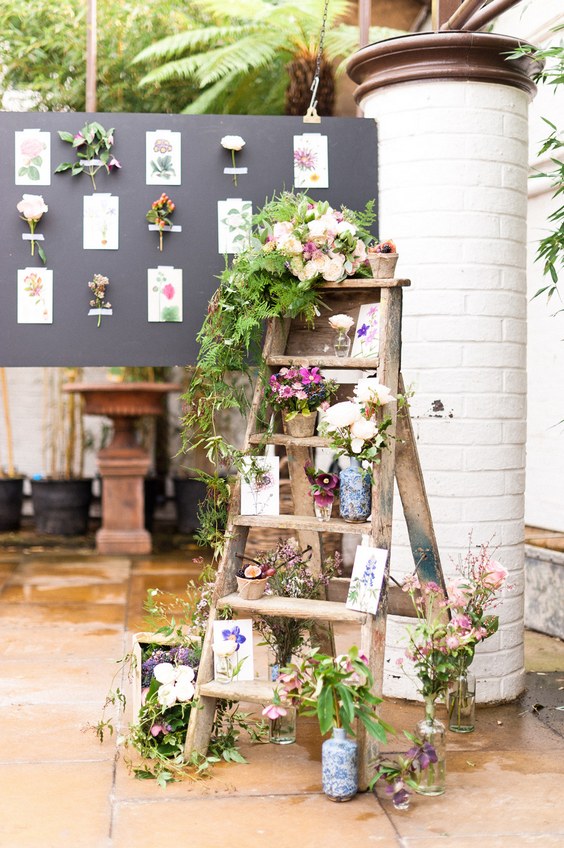 rustic ladder wedding decor