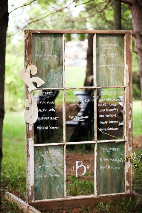 rustic wedding seating chart