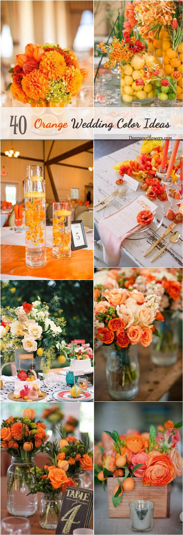 summer fall orange wedding color ideas