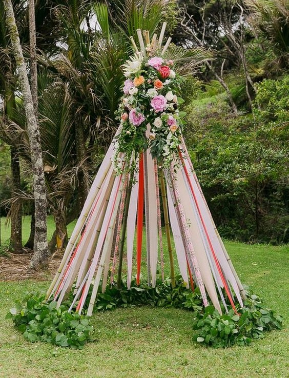 Boho Tipi Wedding Barckdrops 12