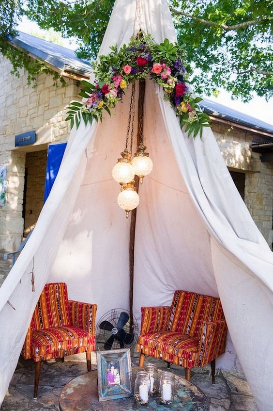 Boho Tipi Wedding Barckdrops 15