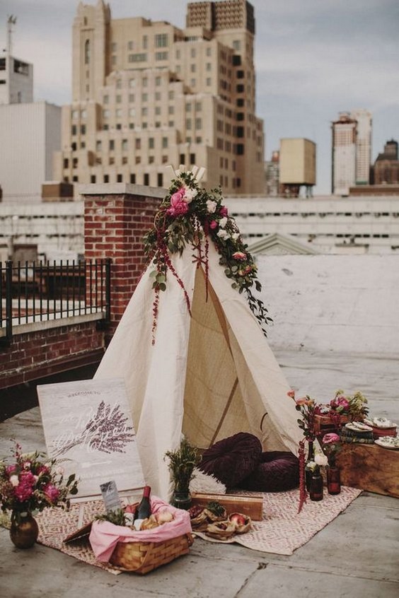 Boho Tipi Wedding Barckdrops 17