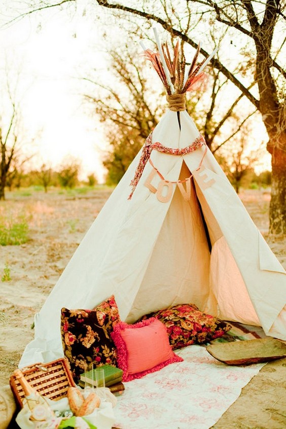 Boho Tipi Wedding Barckdrops 5