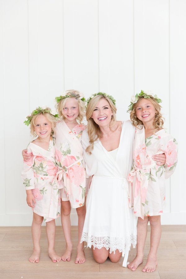 Bridesmaid Gifts Printed Bridal Bridesmaid Robes & Rompers via Plum Pretty Sugar