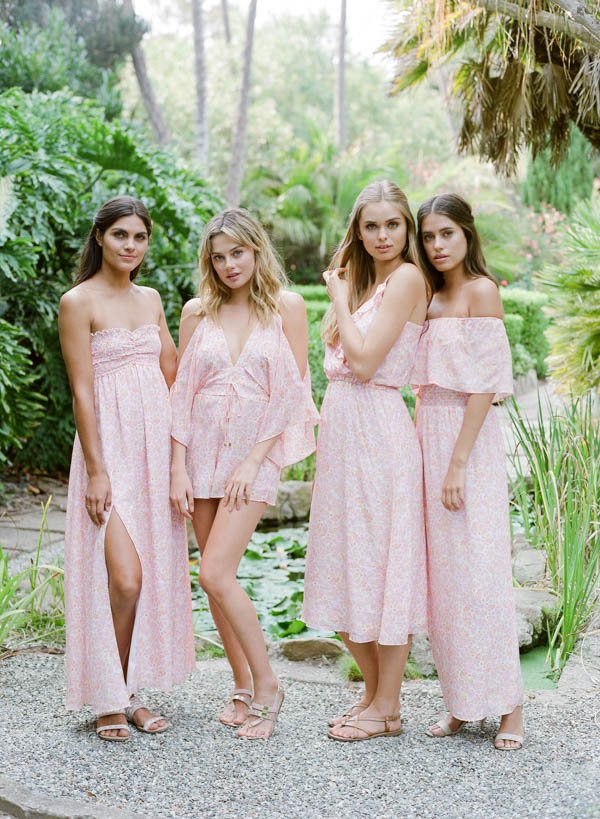 Bridesmaid Gifts Printed Bridal Bridesmaid Robes & Rompers via Plum Pretty Sugar