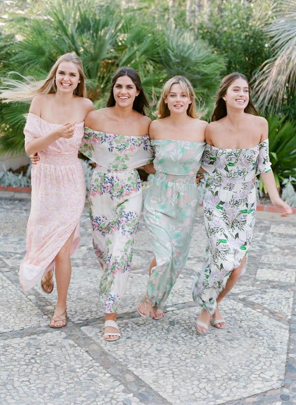 Bridesmaid Gifts Printed Bridal Bridesmaid Robes & Rompers via Plum Pretty Sugar