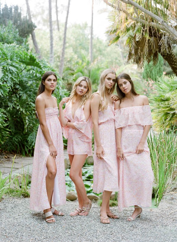 Bridesmaid Gifts Printed Bridal Bridesmaid Robes & Rompers via Plum Pretty Sugar