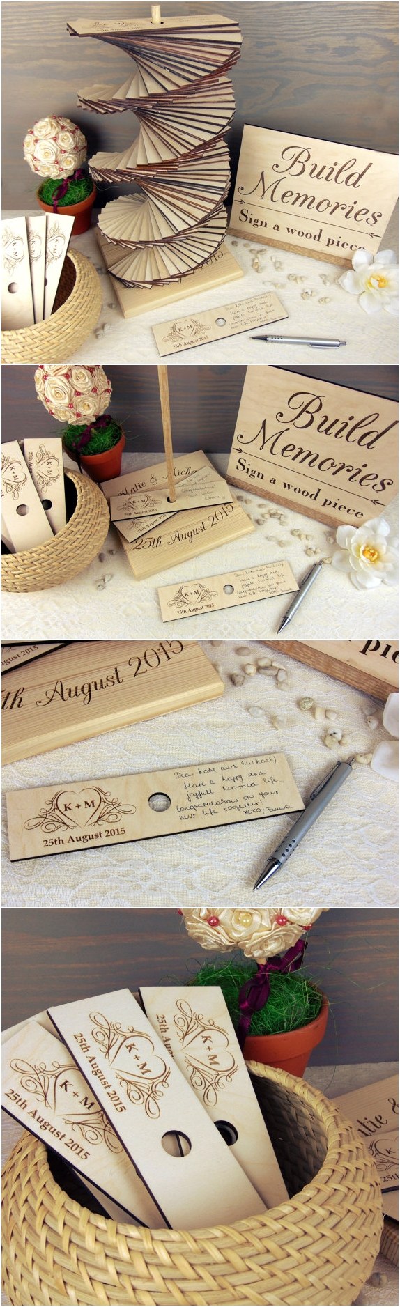 build memories wedding guest book