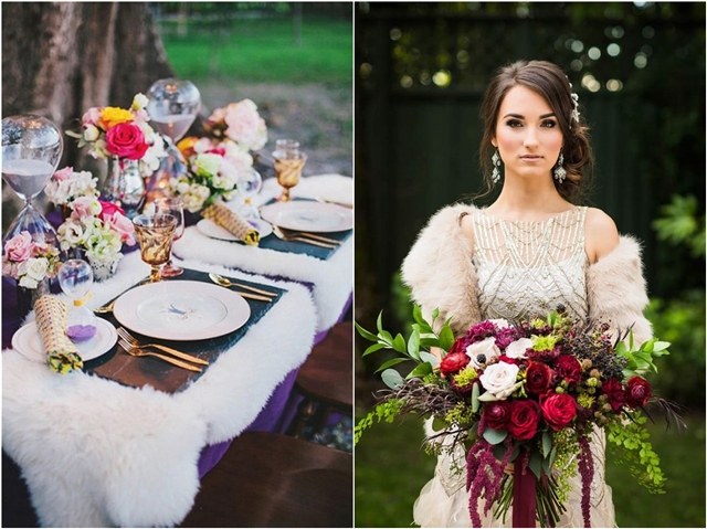 Faux Fur Winter Wedding Idea