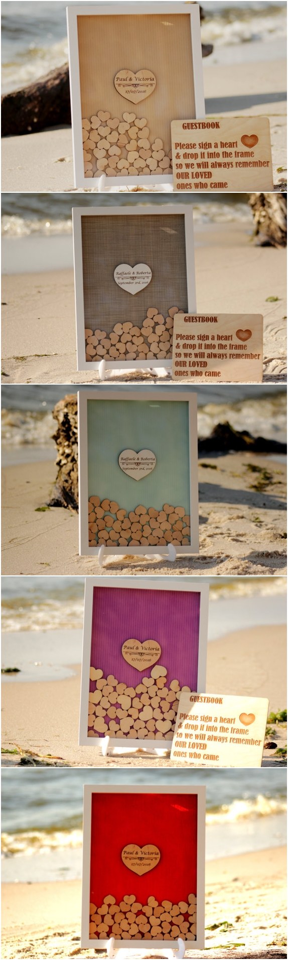 rustic drop box wedding guest book