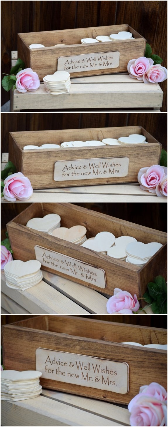 rustic wedding advice box