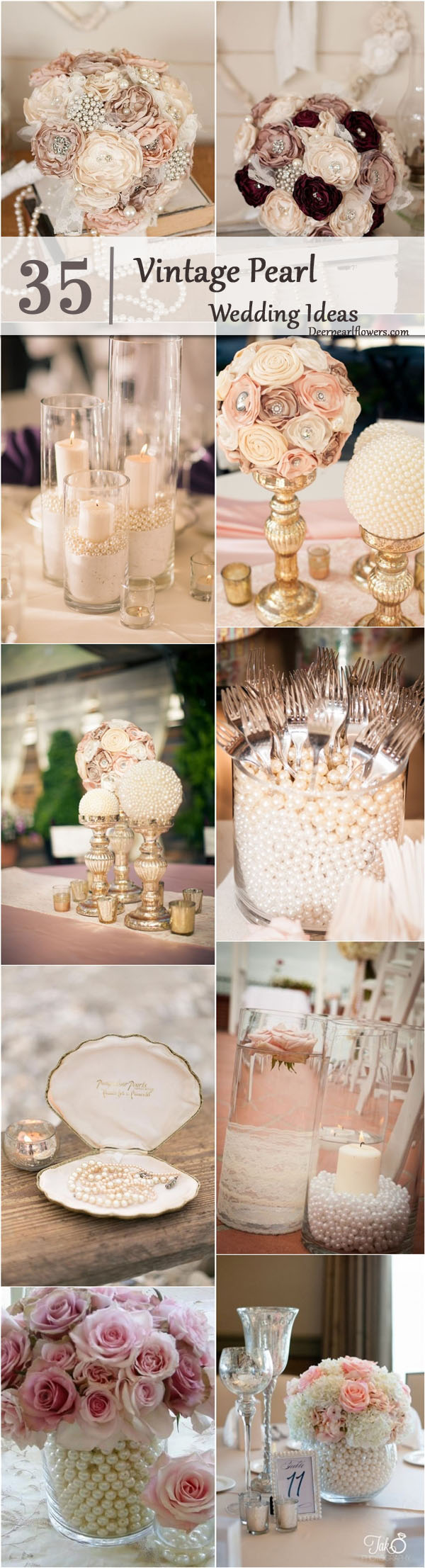 Vintage pearls wedding ideas and themes