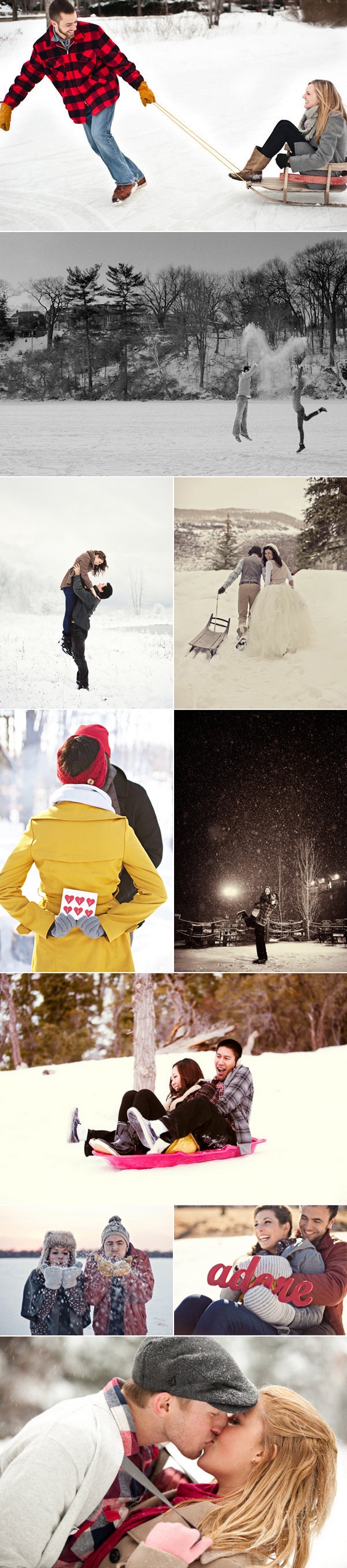 Winter Engagement Photo Shoot and Poses Ideas 15