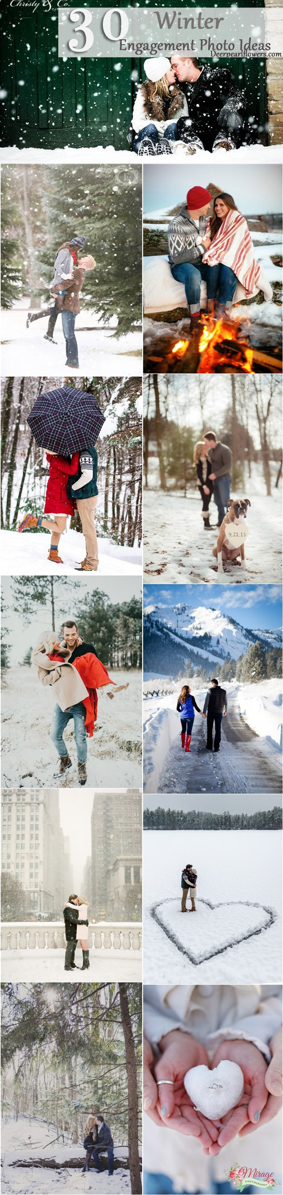 Winter Engagement Photo Shoot and Poses Ideas