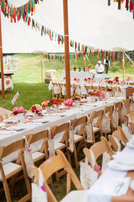 colorful wedding bunting wedding decor