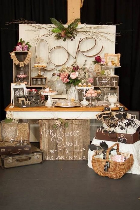 rustic country wooden doors reception