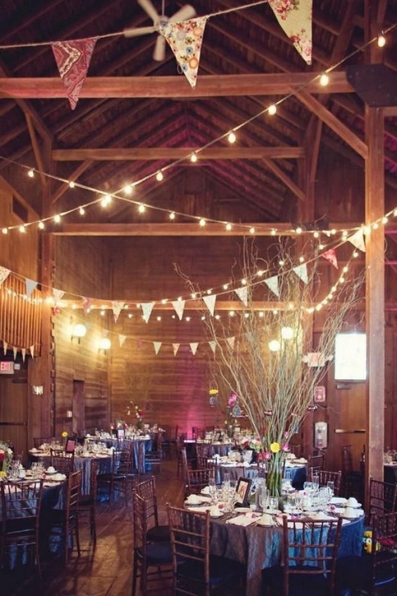 shabby chic barn wedding decor