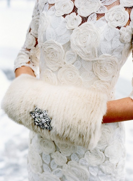 winter bridal clothing