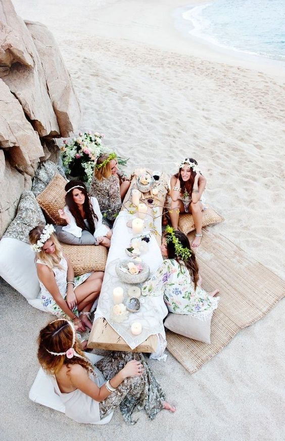 40 Fun and Easy Beach Wedding Ideas for 2024 7 bohemian beach wedding idea