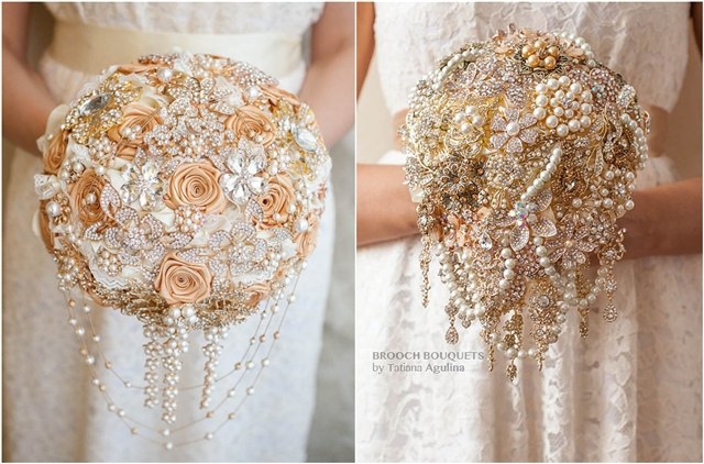 bridal brooch wedding bouquet