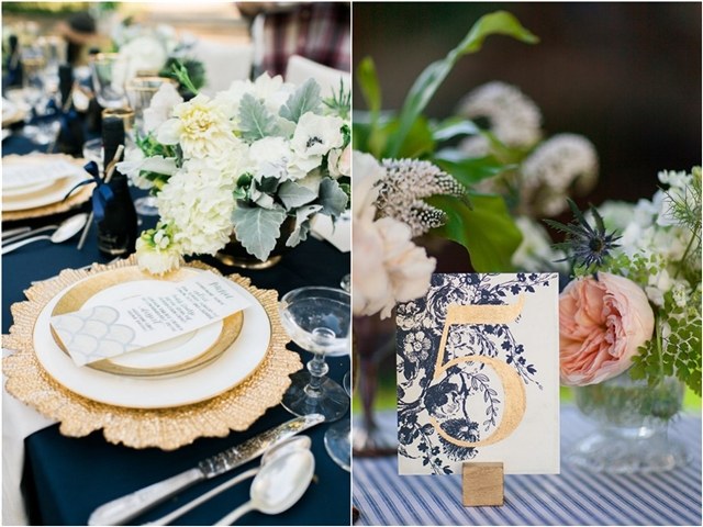 30 Navy Blue And Gold Wedding Color Ideas Deer Pearl Flowers