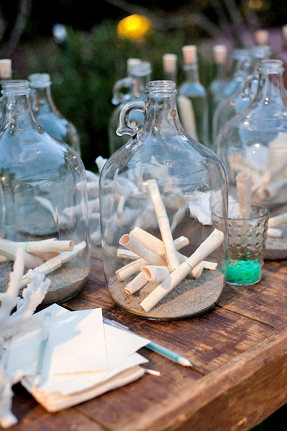 beach wedding guest book via nate henderson photo