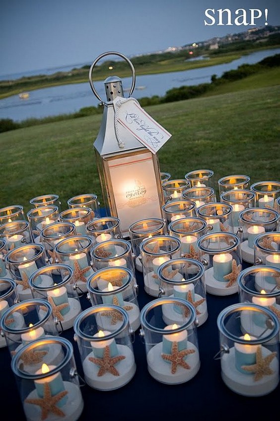 diy beach lantern wedding decor