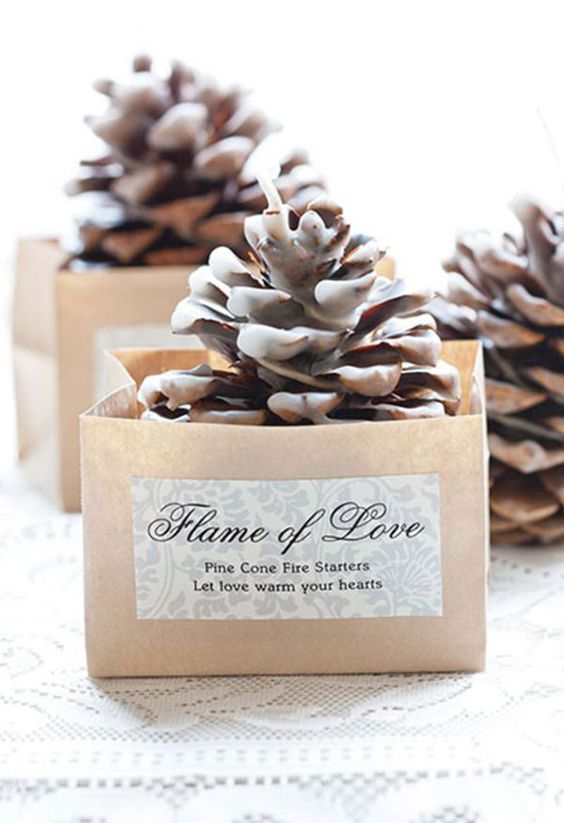 pinecone wedding favors