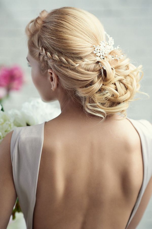 Half-updo, Braids, Chongos Updo Wedding Hairstyles