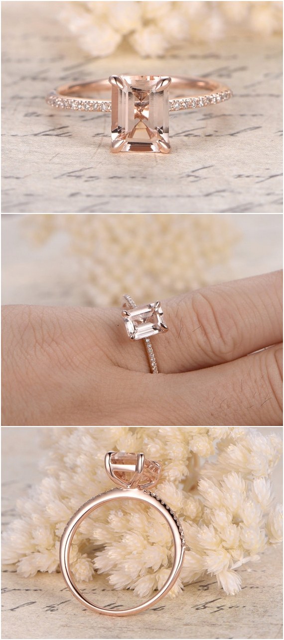 Rose Gold Morganite Engagement Ring