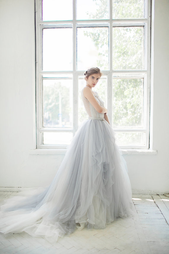 2 pieces Tulle wedding gown - Gardenia