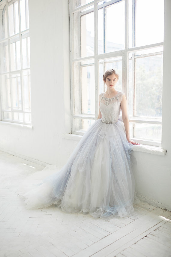 2 pieces Tulle wedding gown - Gardenia