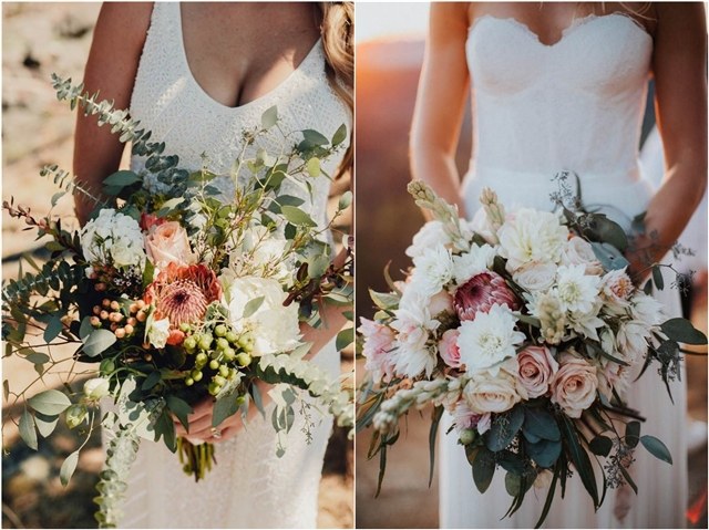 Bohemian wedding bouquets
