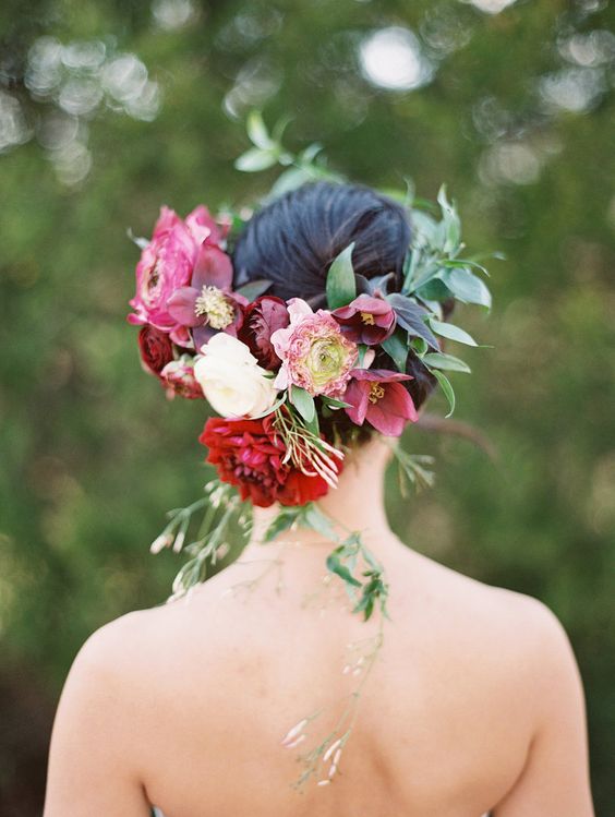 Bridal floral crown by Gro Designs Blog