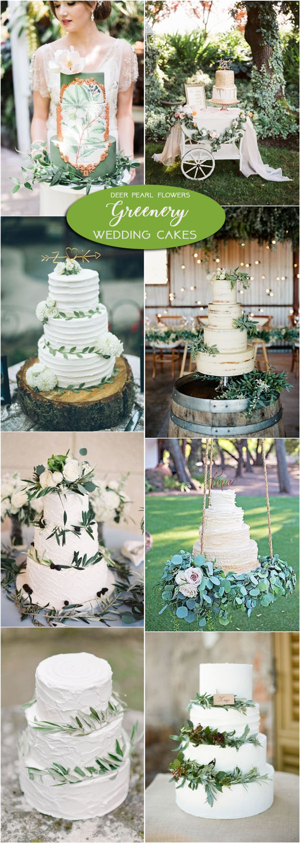 Greenery wedding cake ideas