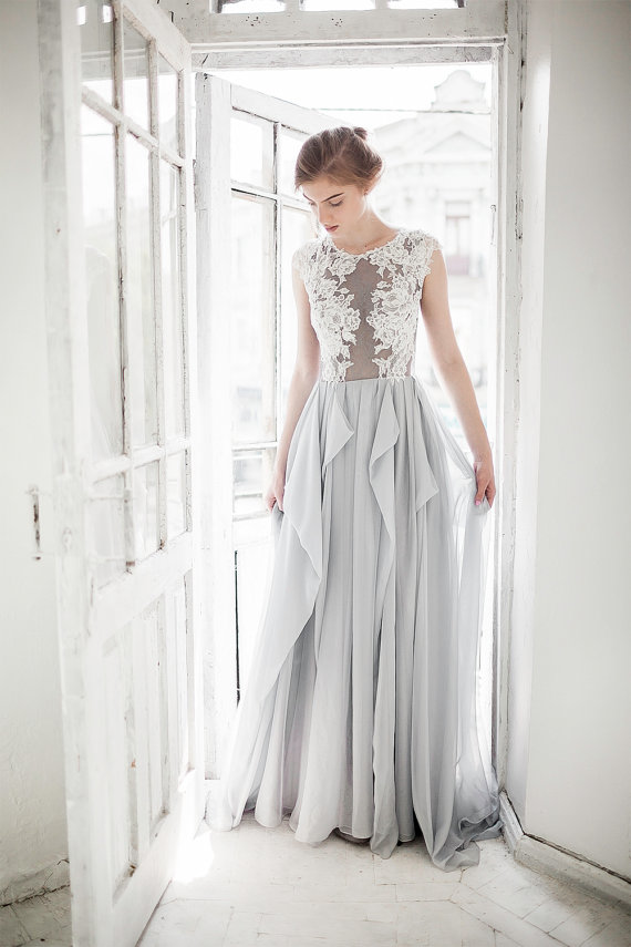 Grey wedding dress - Iris