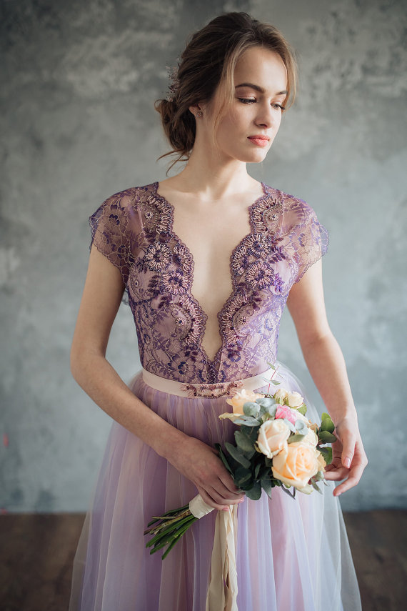 Lilac wedding dress - Serenity