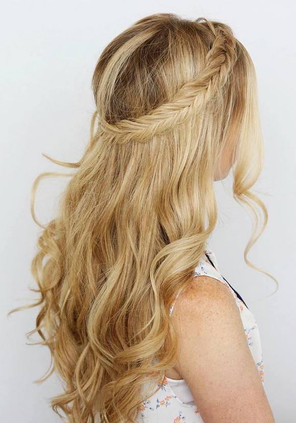 Long Wedding & Prom Hairstyles via Missysueblog