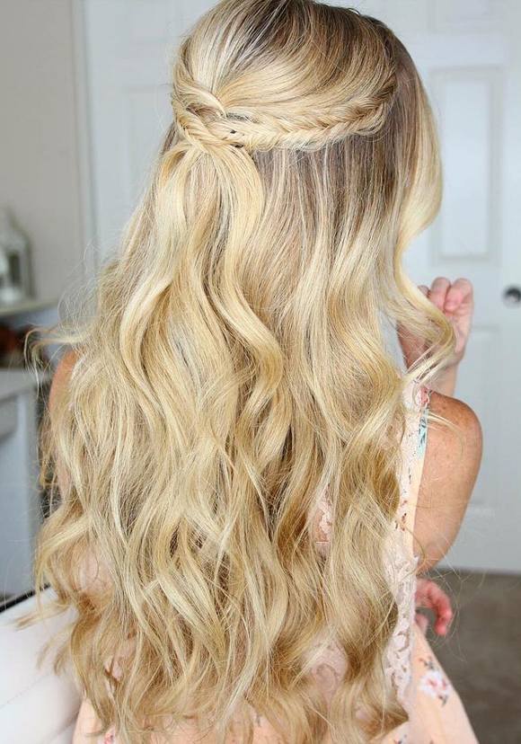 Long Wedding & Prom Hairstyles via Missysueblog