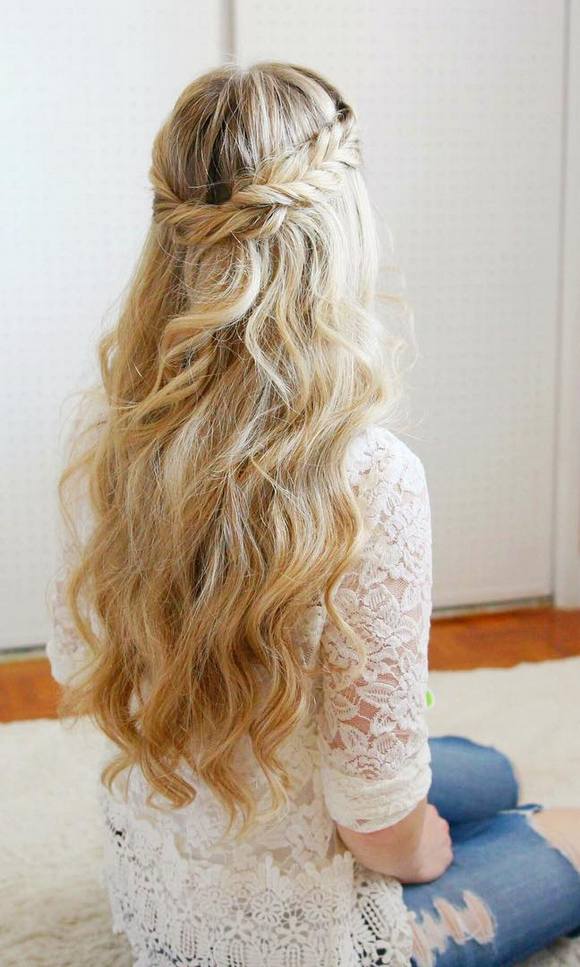 Long Wedding & Prom Hairstyles via Missysueblog