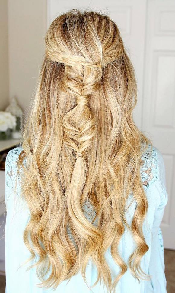 Long Wedding & Prom Hairstyles via Missysueblog