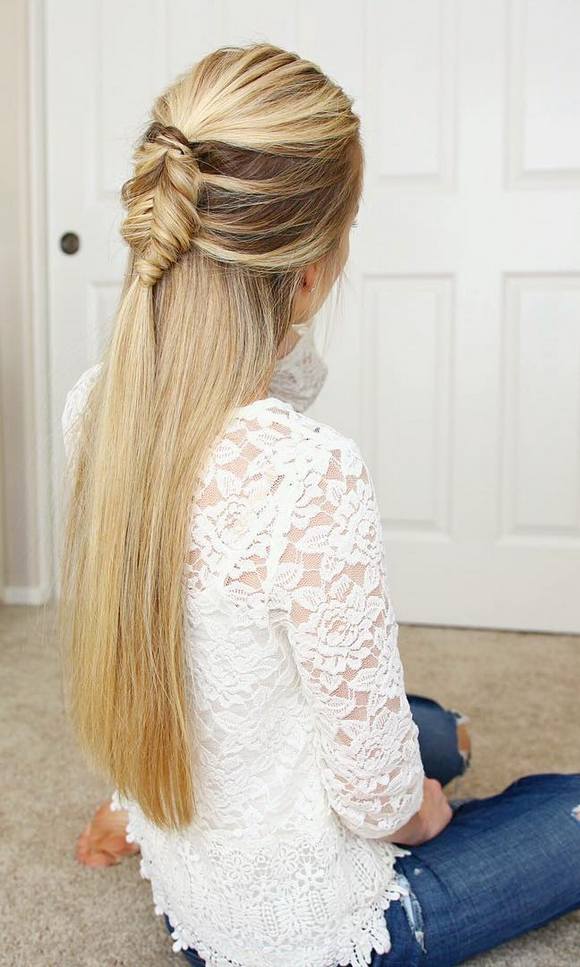 Long Wedding & Prom Hairstyles via Missysueblog